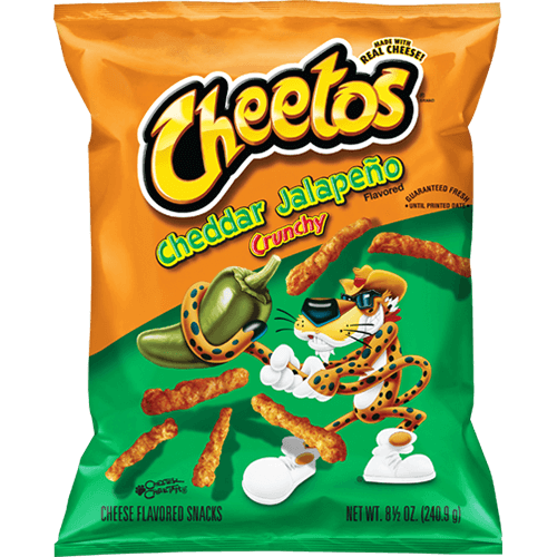 CHEETOS® crocantes de cheddar y jalapeño, bocadillos sabor a queso